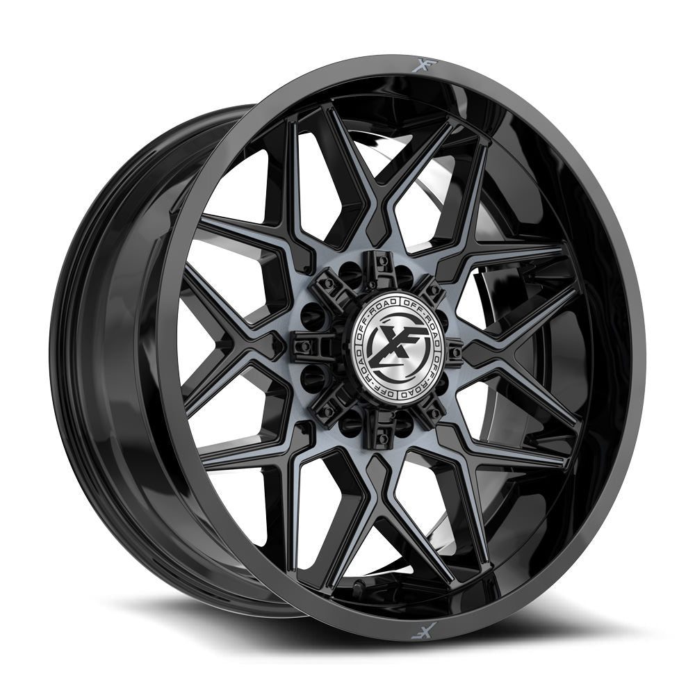 XF Off-Road XF-238 Black Machined/Titanium wheel