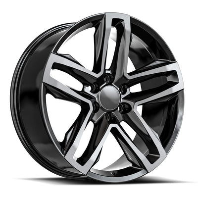 OE Revolution C-24 Black Machined/Titanium wheel