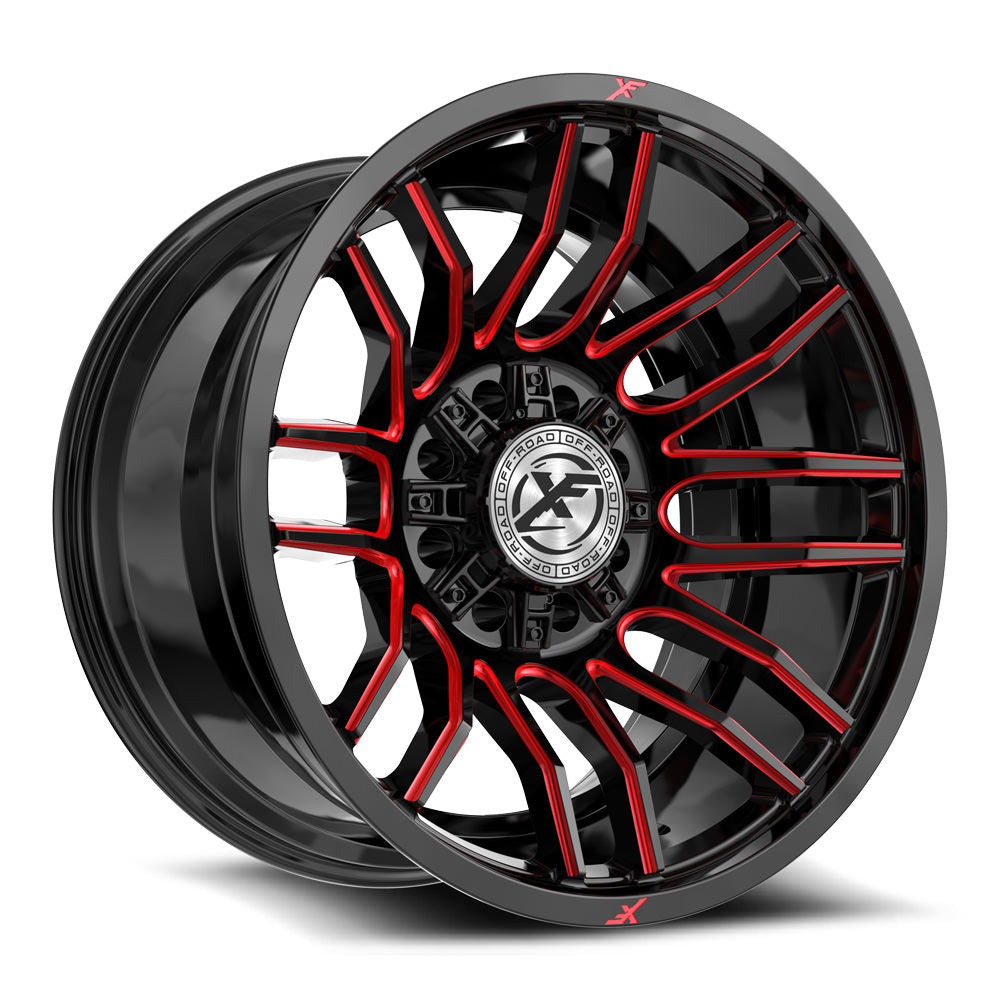 XF Off-Road XF-232 Black/Red Milled wheel