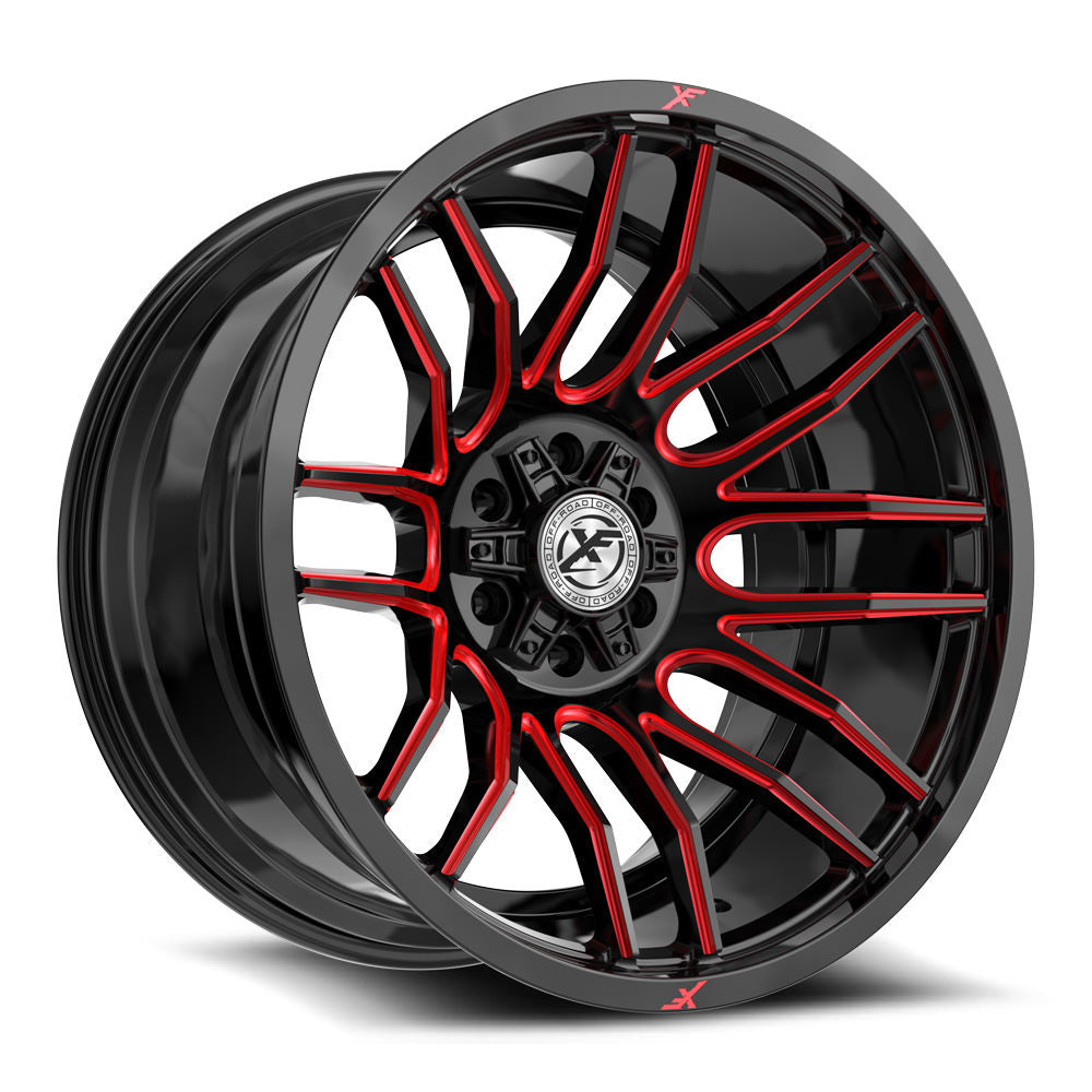 XF Off-Road XF-232 Black/Red Milled wheel