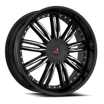 Cavallo CLV-54 Black Machined wheel