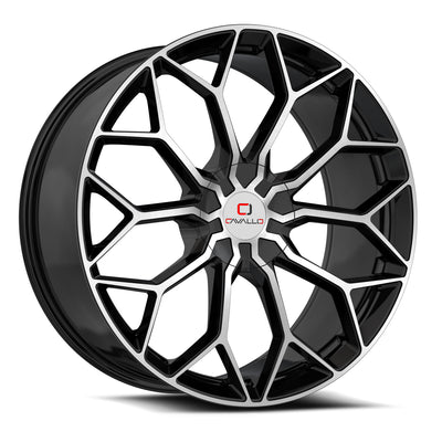 Cavallo CLV-44 Black Machined wheel
