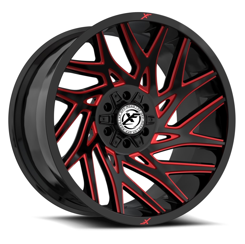 XF Off-Road XF-229 Black/Red Milled wheel