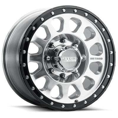 Method MR315 18x9 +18mm Polished with Gloss Black Lip