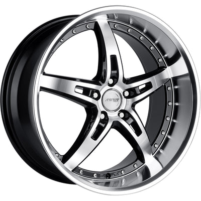 MRR GT5 Black Machined Wheel