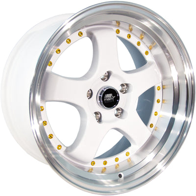 MST MT07 White Machined Wheel