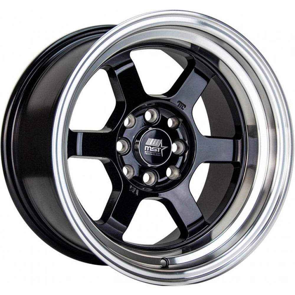 MST Time Attack Black Machined Wheel
