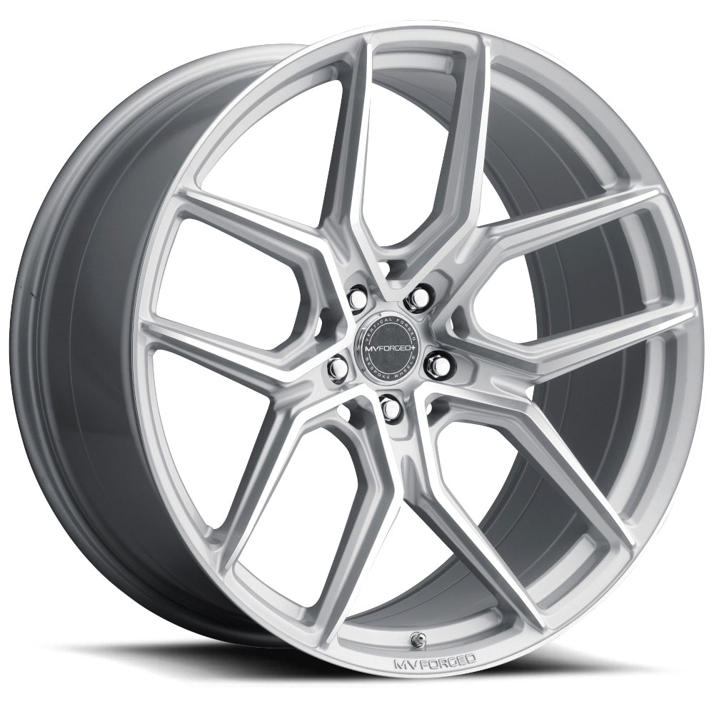 MV Forged MVF5 Silver Machined Wheel