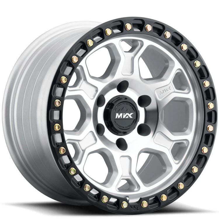 MVX Offroad VX62 Silver Machined Wheel
