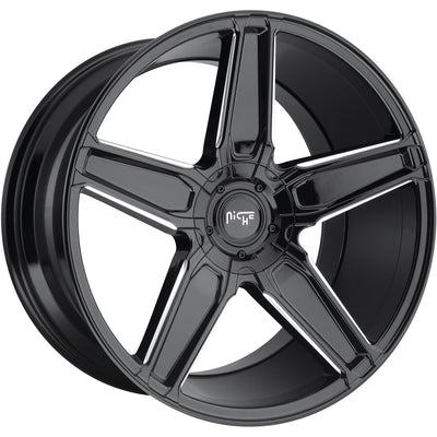 Niche Cannes Black Milled Wheel