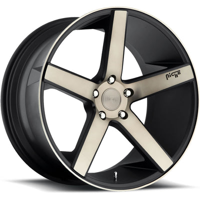 Niche Milan Black Machined Wheel