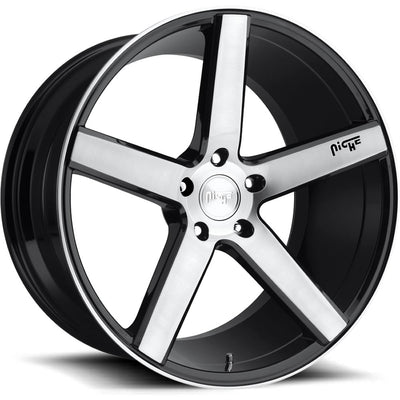 Niche Milan Black Machined Wheel