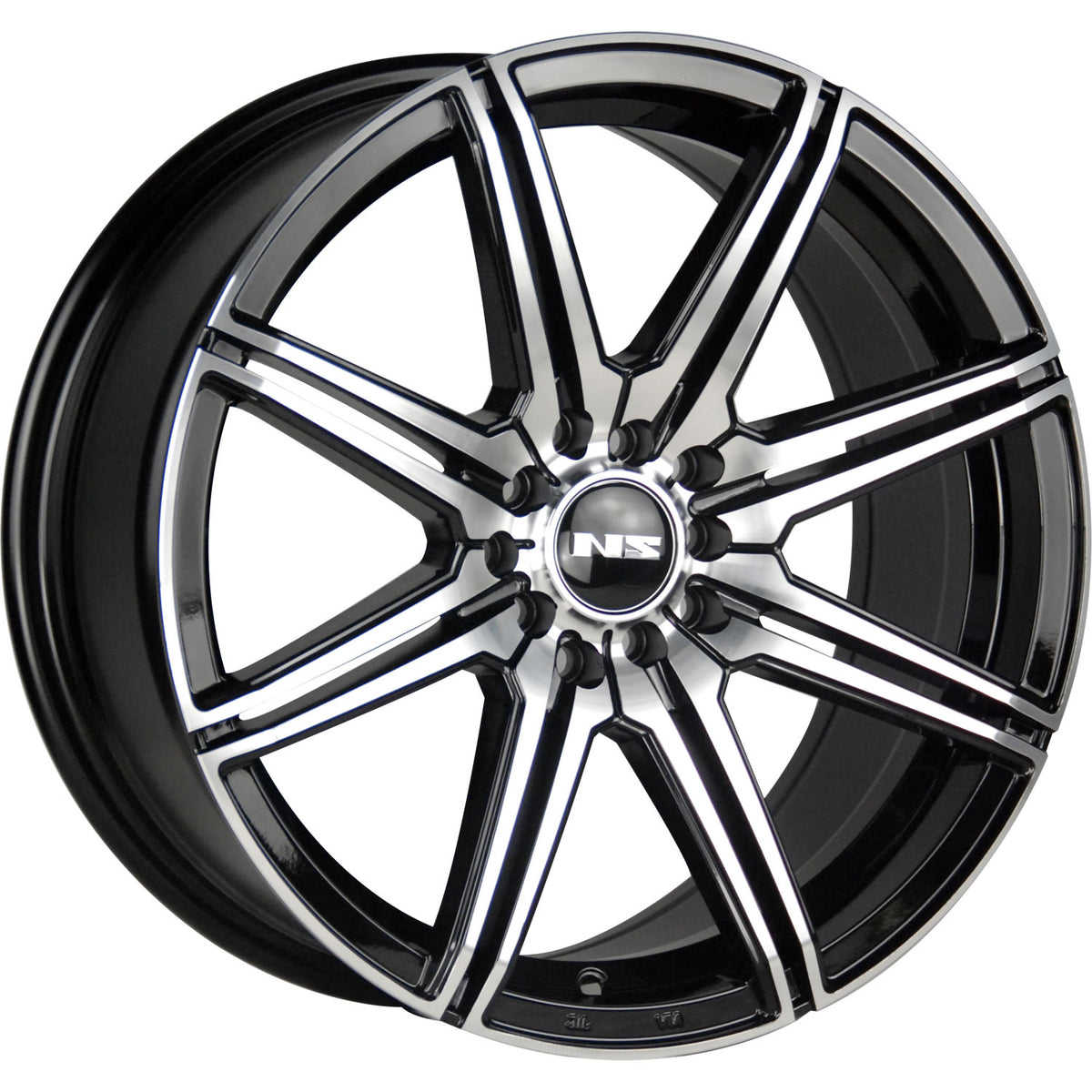NS NS1603 Black Machined Wheel