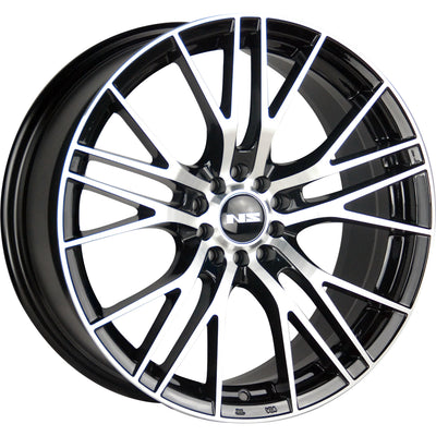 NS NS1604 Black Machined Wheel