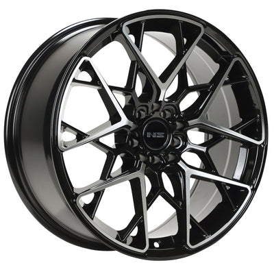 NS NS1807 Black Machined Wheel