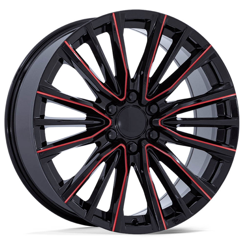 OE Performance 223 Black Red Milled Wheel
