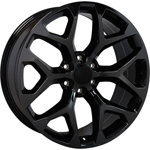 OE Replica Wheels Chevrolet Snowflake Black Chrome Wheel