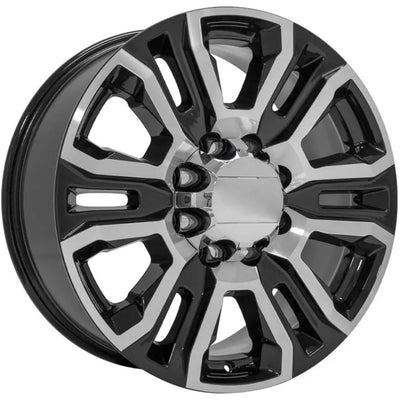 OE Replica Wheels GMC Sierra 2500/3500 Denali HD Black Machined Wheel