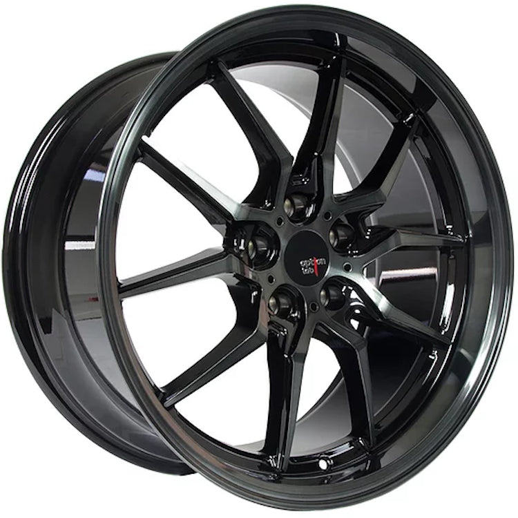 Option Lab S718 Black Machined Wheel