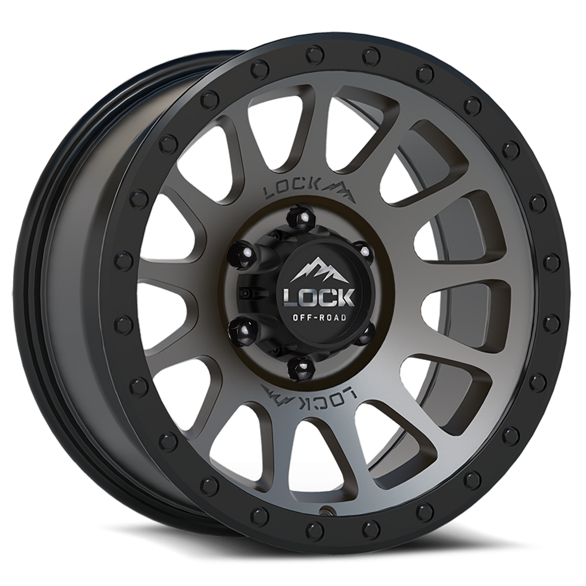 Lock Offroad YOSEMITE Grey with Matte Blac wheel