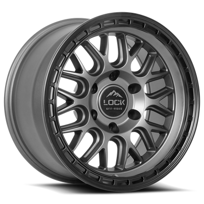 Lock Offroad ONYX Grey with Matte Blac wheel