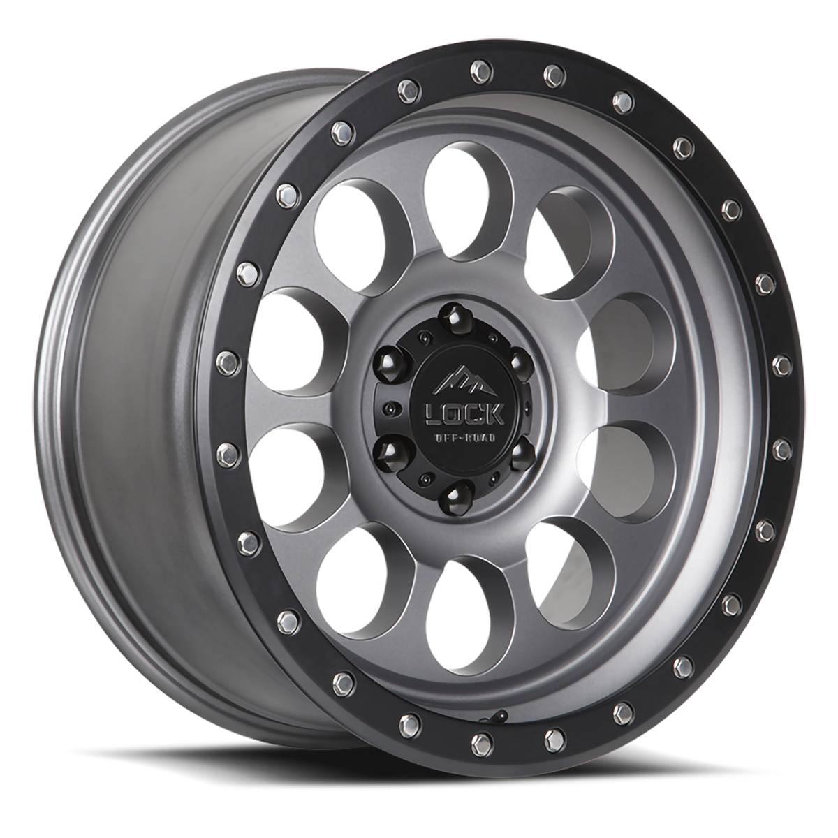 Lock Offroad 50CAL Grey with Matte Blac wheel