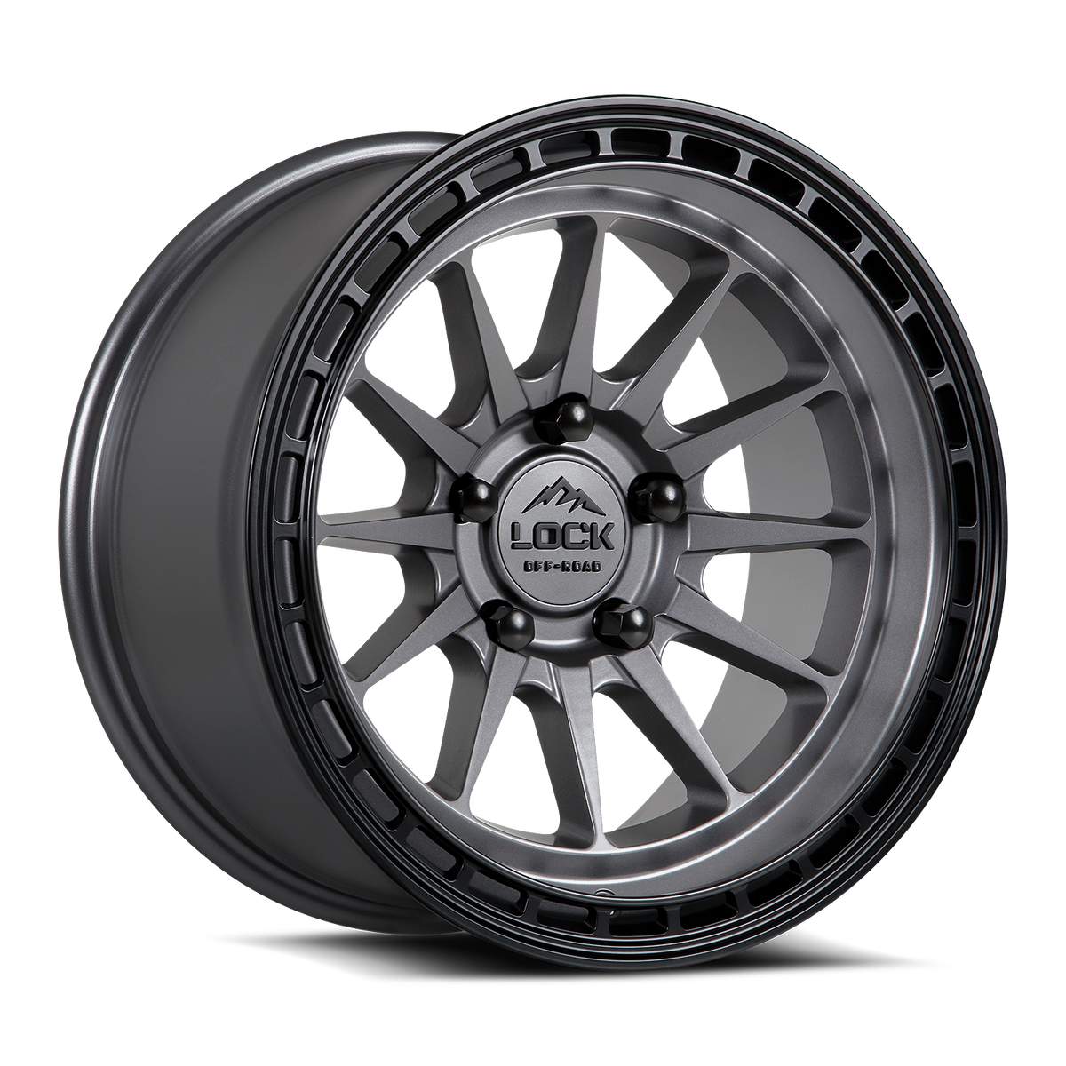 Lock Offroad BAJA Grey with Matte Blac wheel