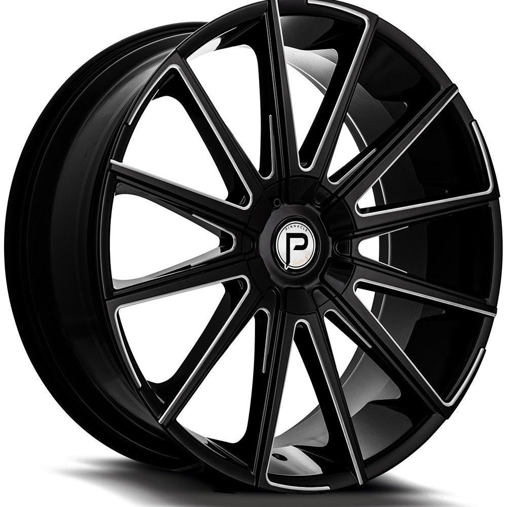 Pinnacle Bella Black Milled Wheel