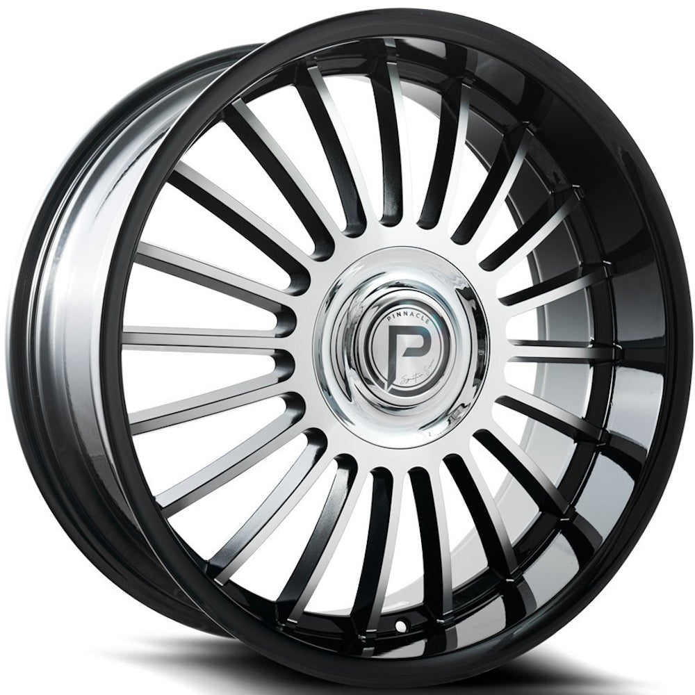 Pinnacle Noble Black Machined Wheel
