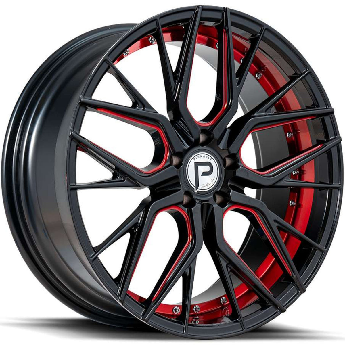 Pinnacle Zenith Black Red Milled Wheel