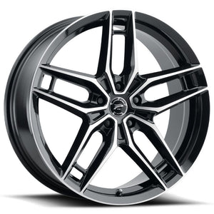 Platinum Lotus Machined Black wheel