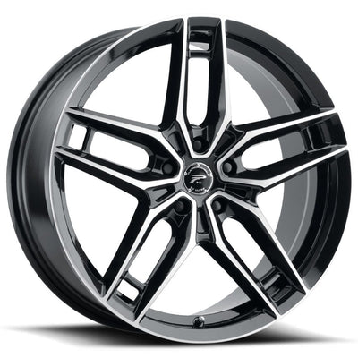 Platinum Lotus Black Machined Wheel