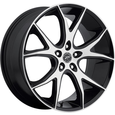 Platinum Recluse Black Machined Wheel