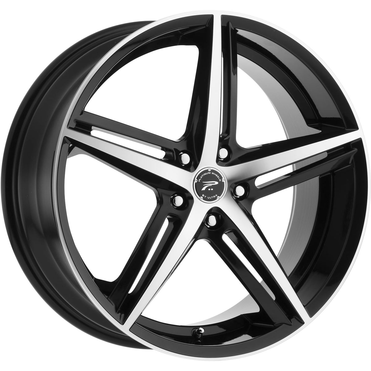 Platinum Smooth Trip Black Machined Wheel