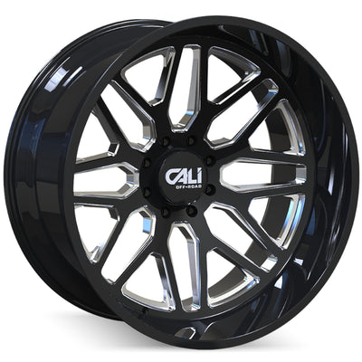 Cali Off-Road INVADER 9115 Gloss Black Milled wheel