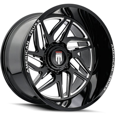 American Truxx GOLIATH AT1917 Gloss Black Milled wheel