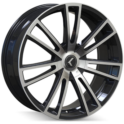 Kraze SPECTRA KR183 Gloss Black Machined wheel