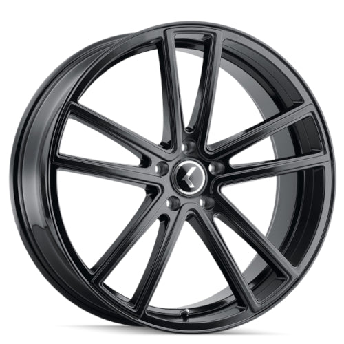 Kraze Lusso KR190 18x8 Gloss Black premium Euro wheel
