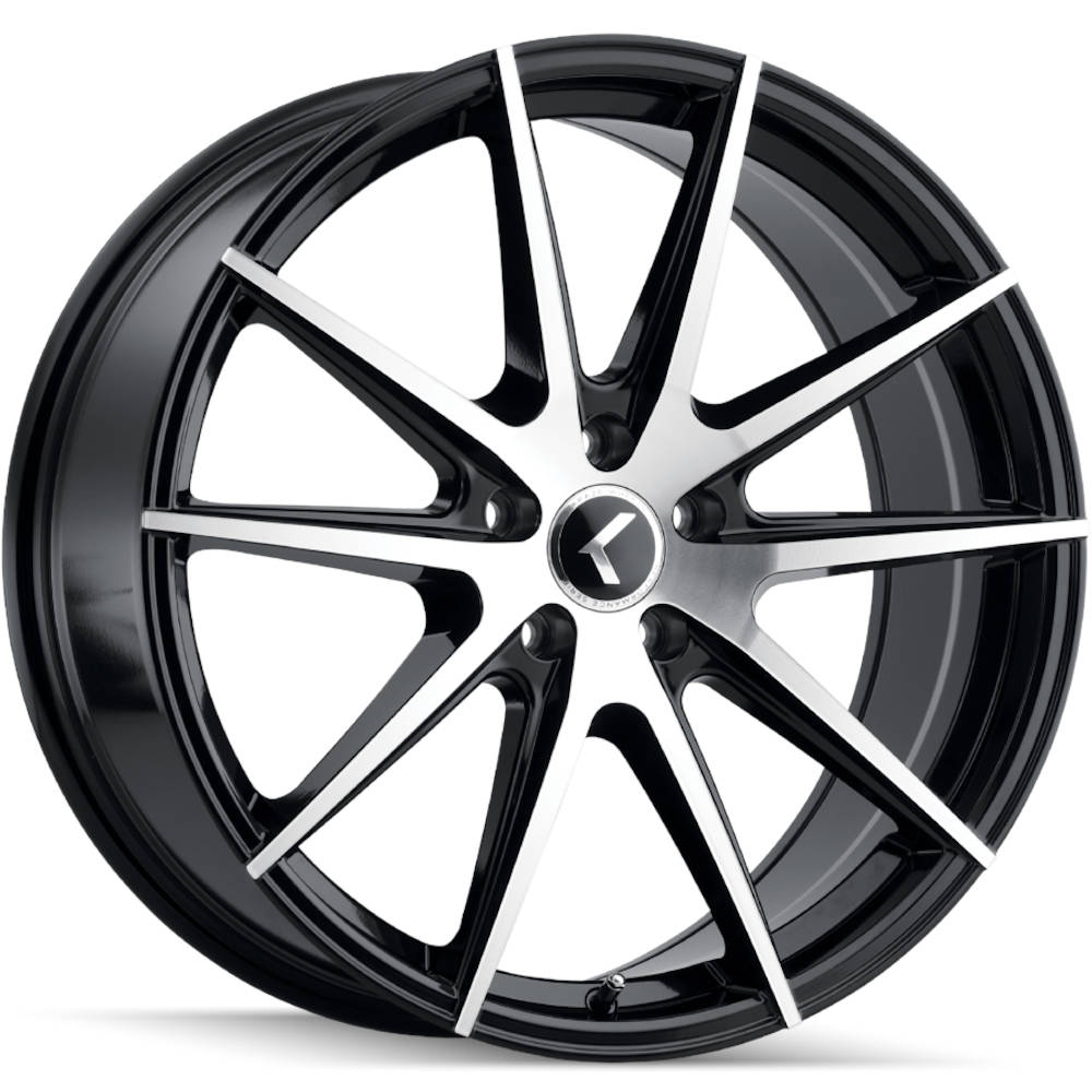 Kraze TURISMO KR193 Gloss Black Machined wheel