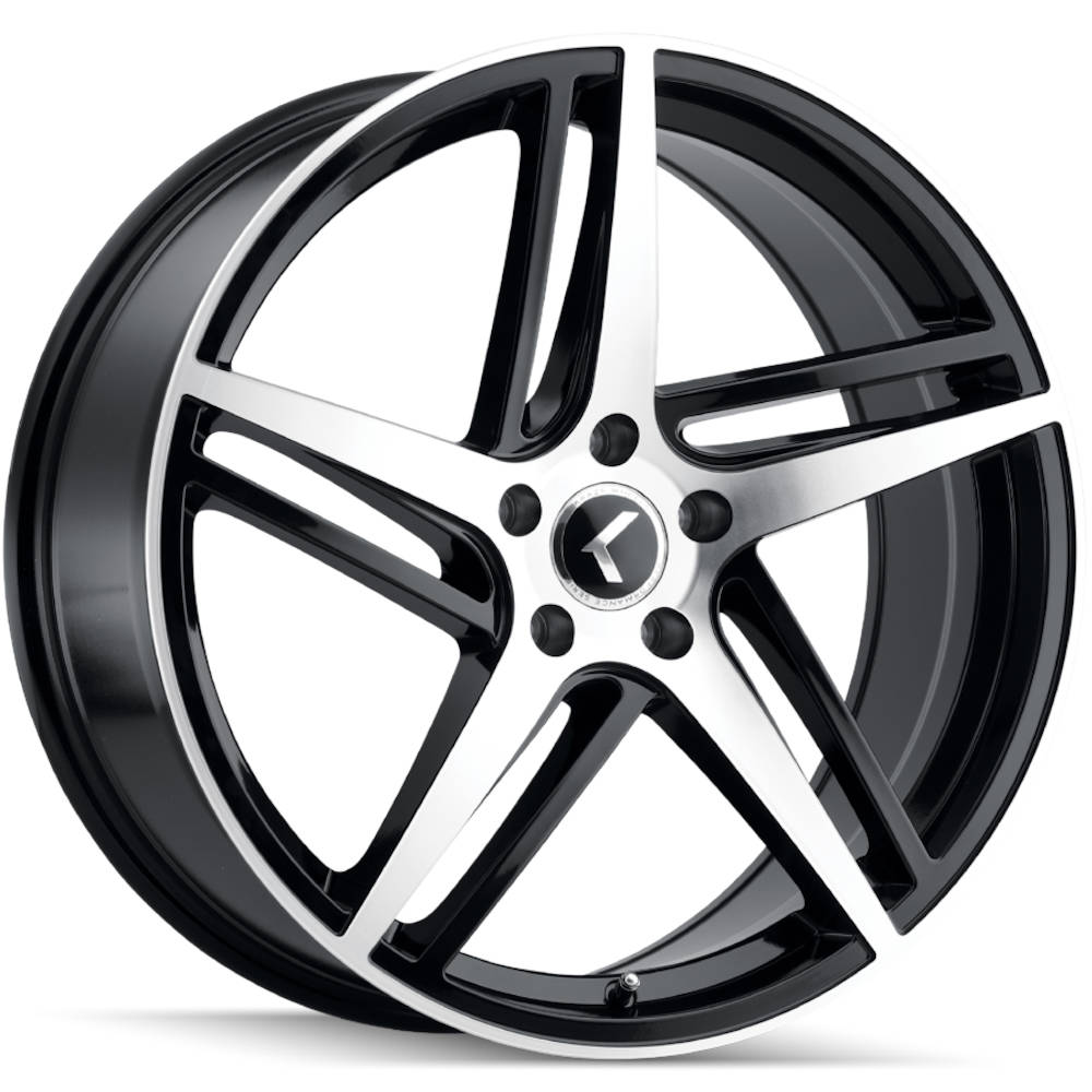 Kraze MILANO KR195 Gloss Black Machined wheel