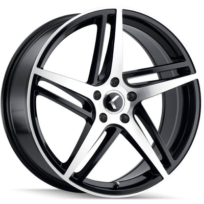 Kraze MILANO KR195 Gloss Black Machined wheel