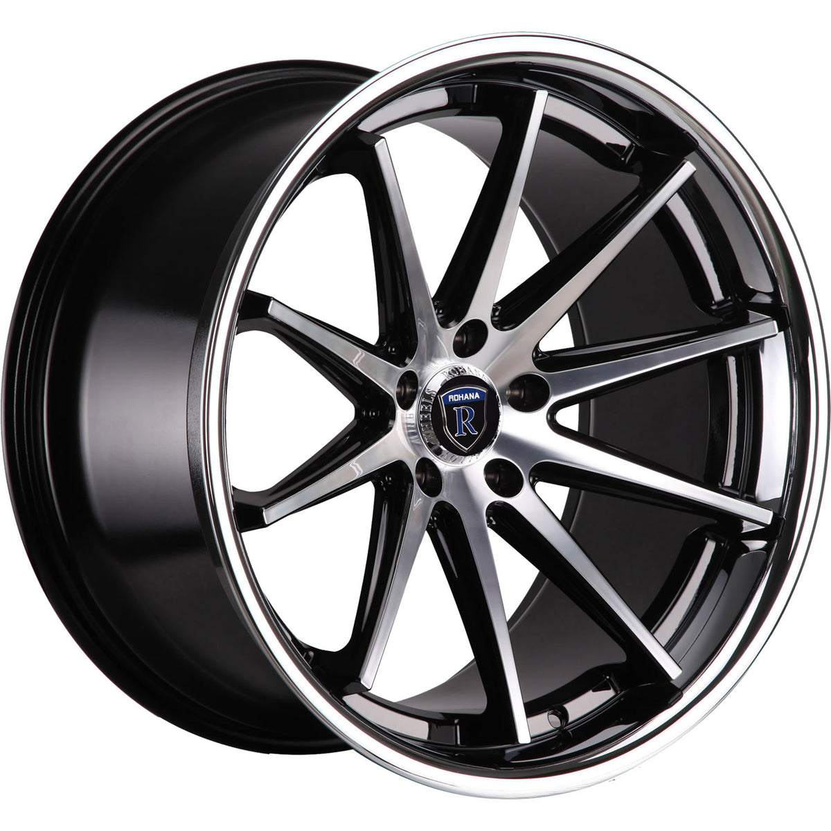 Rohana RC10 Black/Machined/Chrome wheel