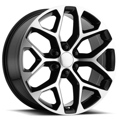 Strada Replicas SNOWFLAKE Black/Machined wheel