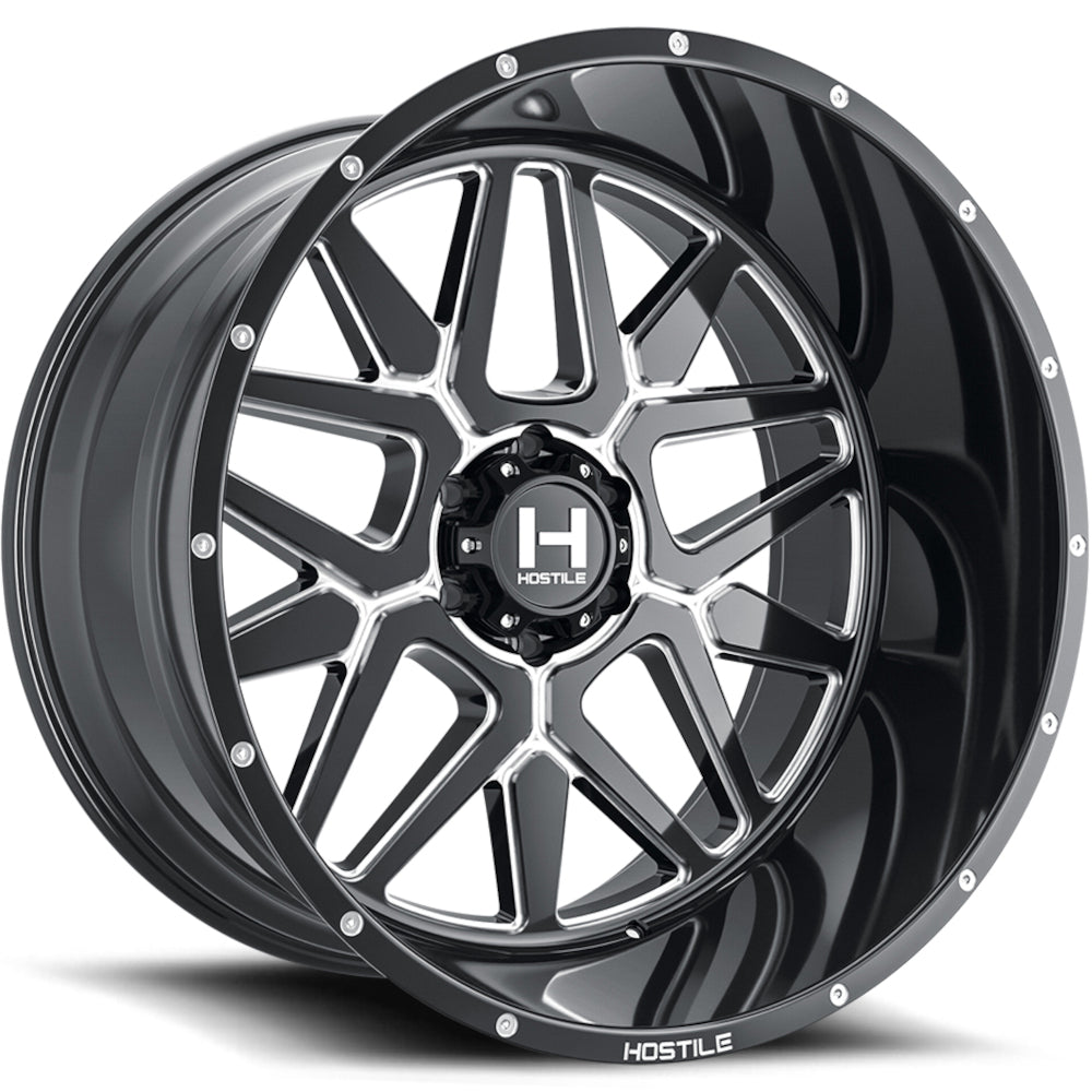 Hostile H128 DIABLO Black/Milled wheel