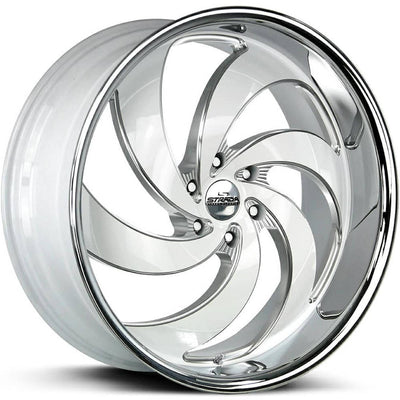 Strada RETRO 6 White/Milled/Chrome wheel