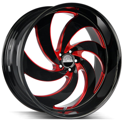 Strada Retro 6 Black/Red wheel