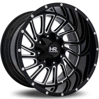 Hardrock H708 OVERDRIVE Black/Machined wheel