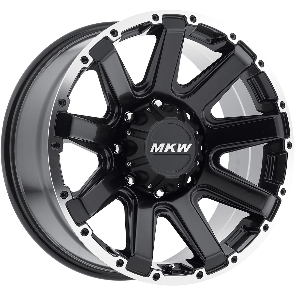 MKW M94 Black/Machined wheel