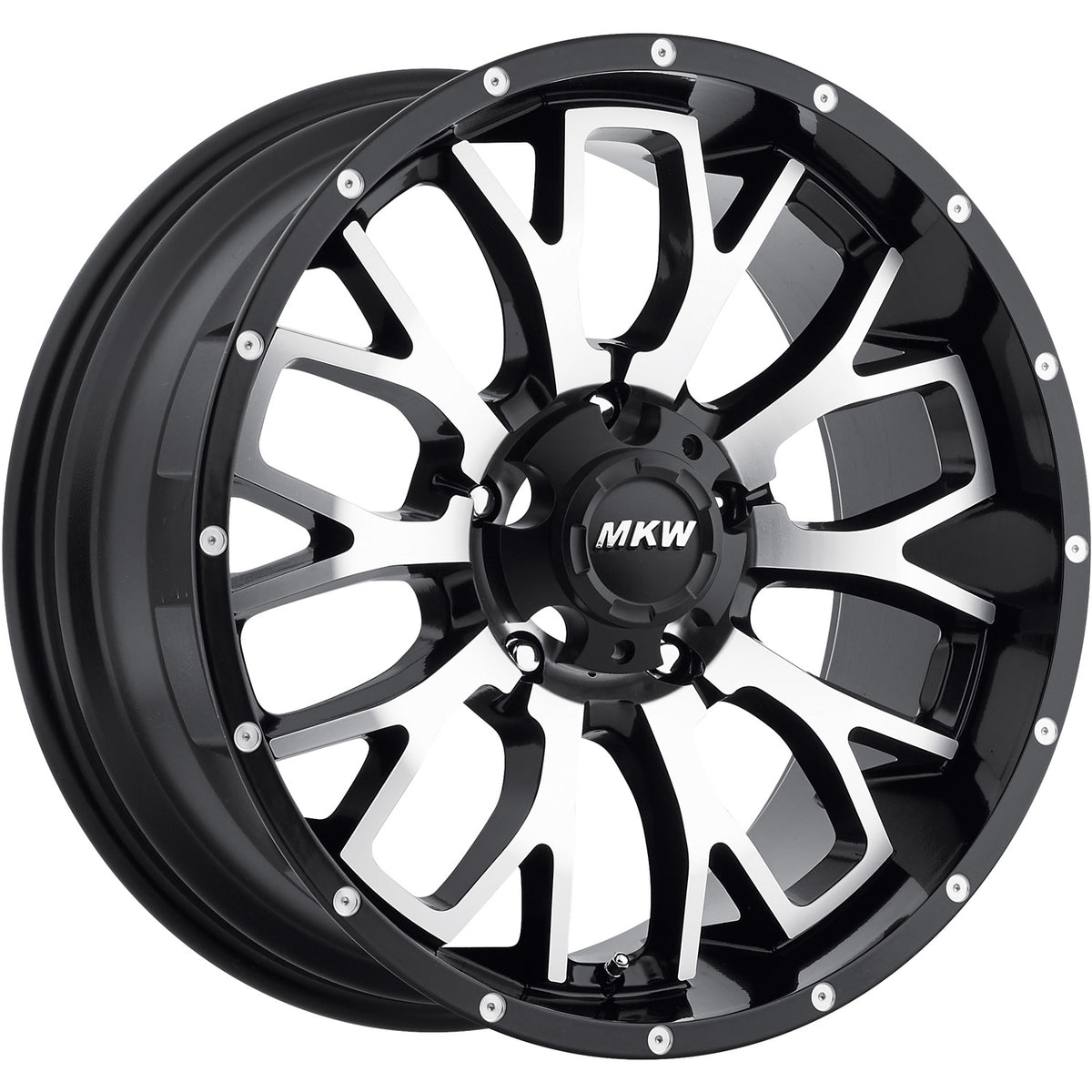 MKW M95 Black/Machined wheel