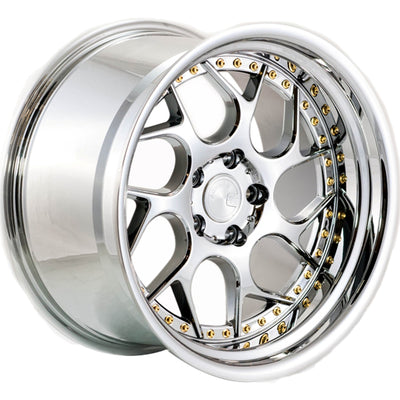 Aodhan DS01 Chrome/Gold wheel